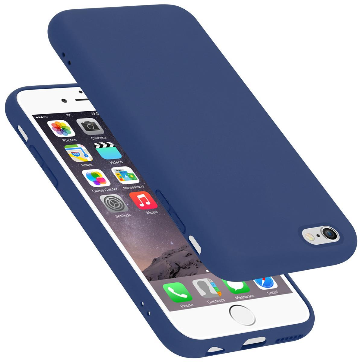 CADORABO 6S Backcover, Style, iPhone BLAU Liquid LIQUID PLUS Case im PLUS, Silicone Hülle Apple, / 6