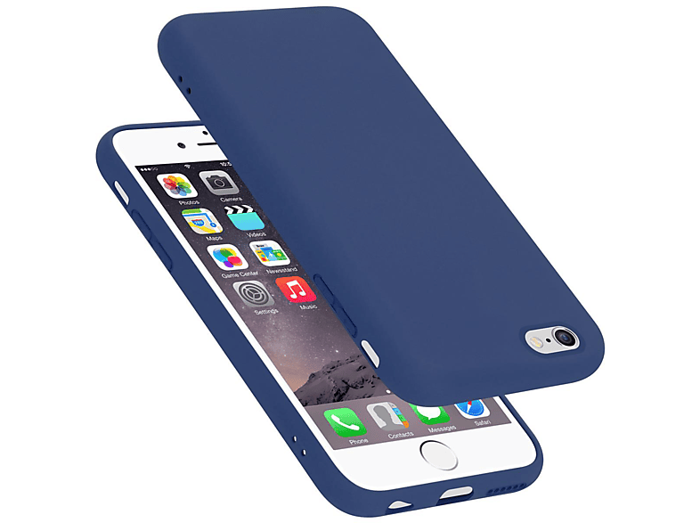 Backcover, LIQUID / PLUS Case im PLUS, CADORABO 6 BLAU Silicone Hülle Liquid 6S iPhone Style, Apple,