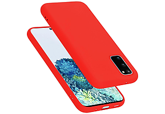 carcasa de móvil  - Funda flexible para móvil - Carcasa de TPU Silicona ultrafina CADORABO, Samsung, Galaxy S20 FE, liquid rojo