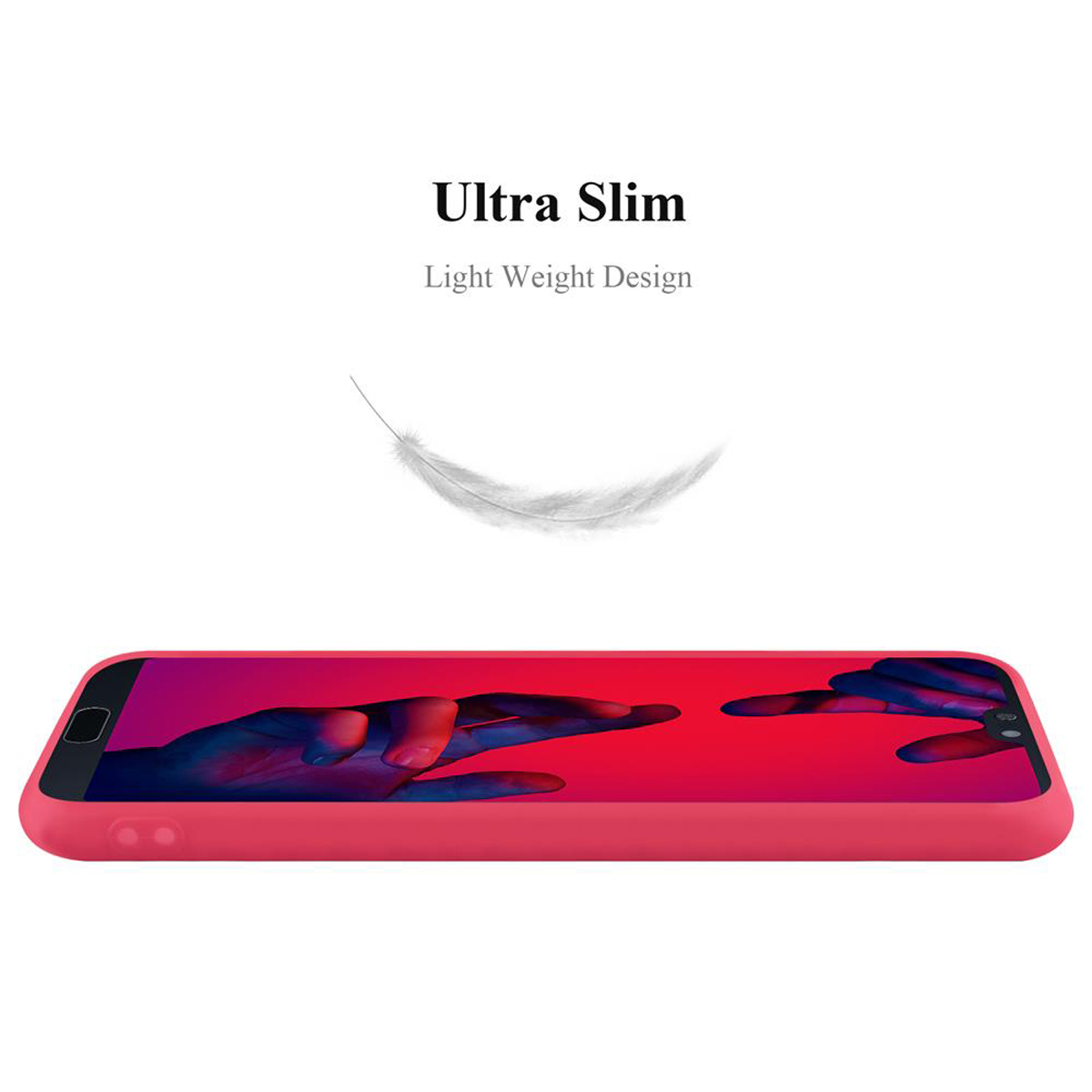 ROT CADORABO Hülle / Candy Backcover, PLUS, TPU Huawei, im P20 P20 PRO CANDY Style,
