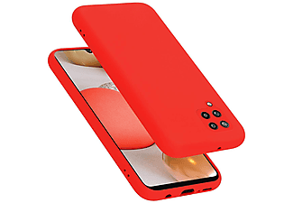 carcasa de móvil  - Funda flexible para móvil - Carcasa de TPU Silicona ultrafina CADORABO, Samsung, Galaxy A42, liquid rojo