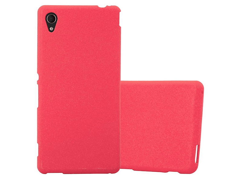 CADORABO TPU Frosted Schutzhülle, Backcover, Sony, Xperia M4 AQUA, FROST ROT