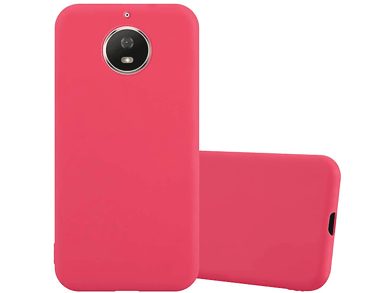 CADORABO Hülle im TPU Candy Style, Backcover, Motorola, MOTO G5S, CANDY ROT