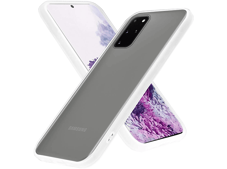 CADORABO Hülle Hybrid Schutzhülle S20 mit PLUS, Kunststoff Silikon Innenseite Galaxy Backcover, Rückseite, Matt matter TPU und Transparent Samsung