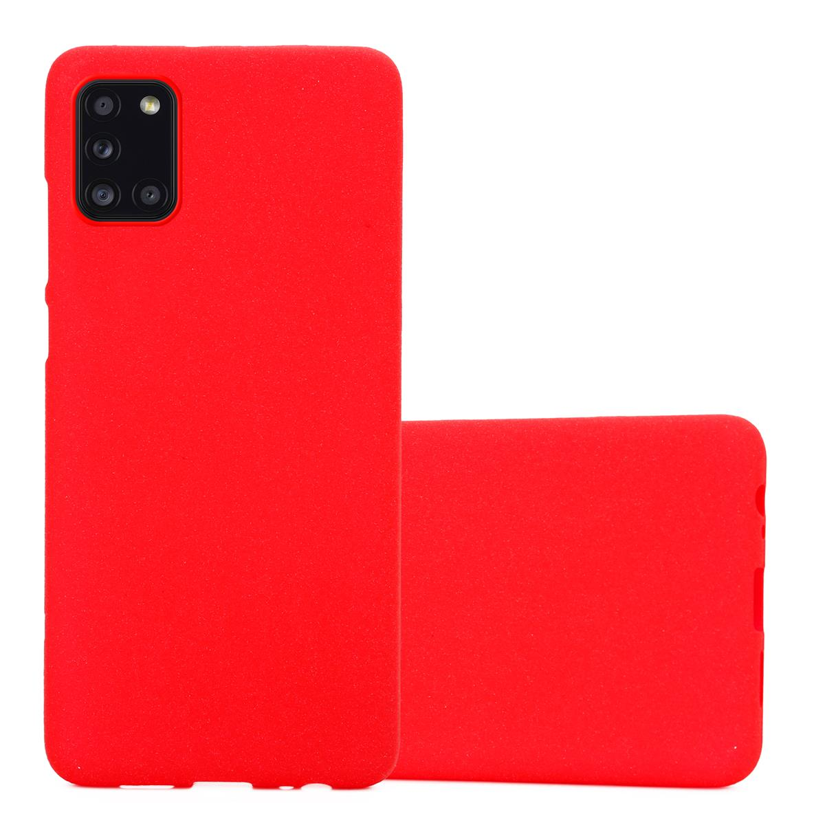 CADORABO TPU Frosted Schutzhülle, Backcover, Galaxy Samsung, A31, ROT FROST