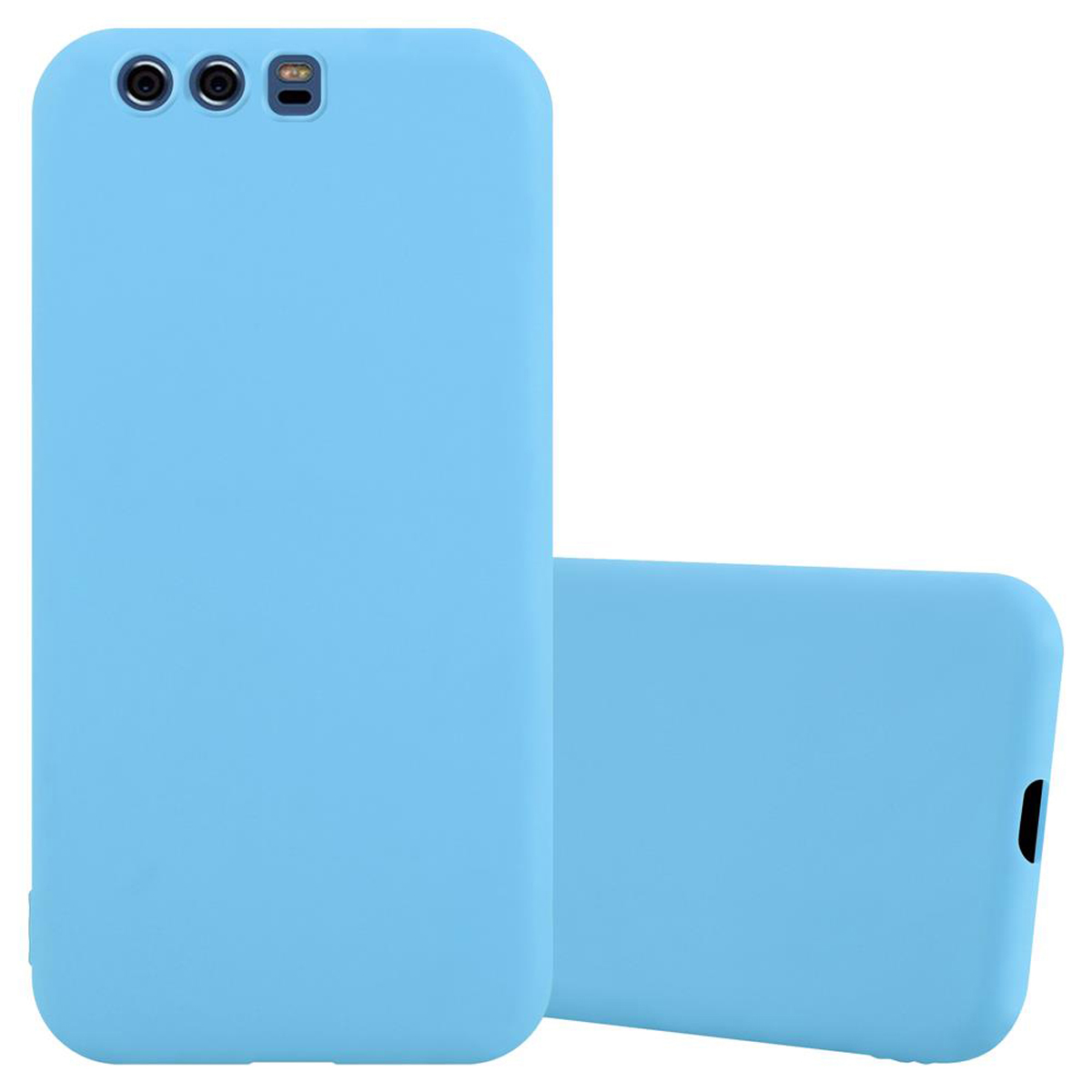 BLAU im Huawei, Hülle Backcover, PLUS, Style, CADORABO P10 TPU CANDY Candy