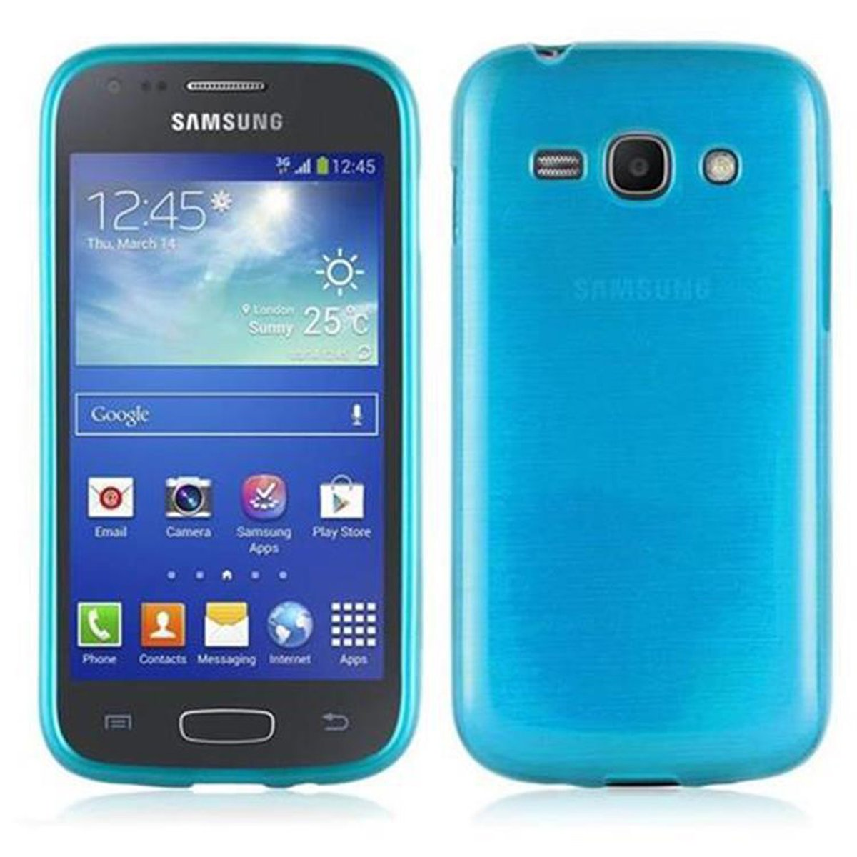 Samsung, TÜRKIS TPU CADORABO Brushed 3, Hülle, ACE Galaxy Backcover,