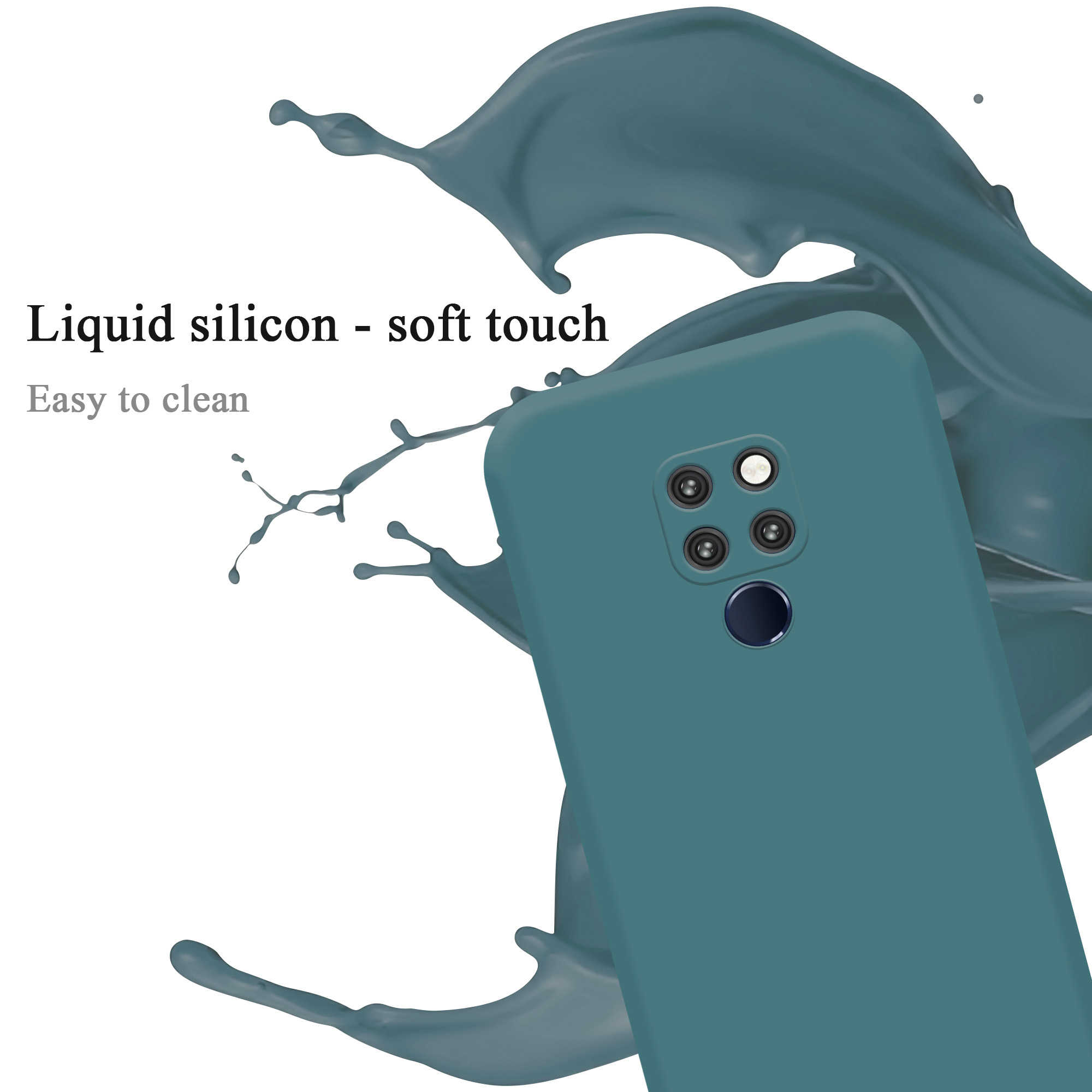 CADORABO Hülle im Liquid Silicone Style, LIQUID Huawei, Backcover, GRÜN Case MATE 20