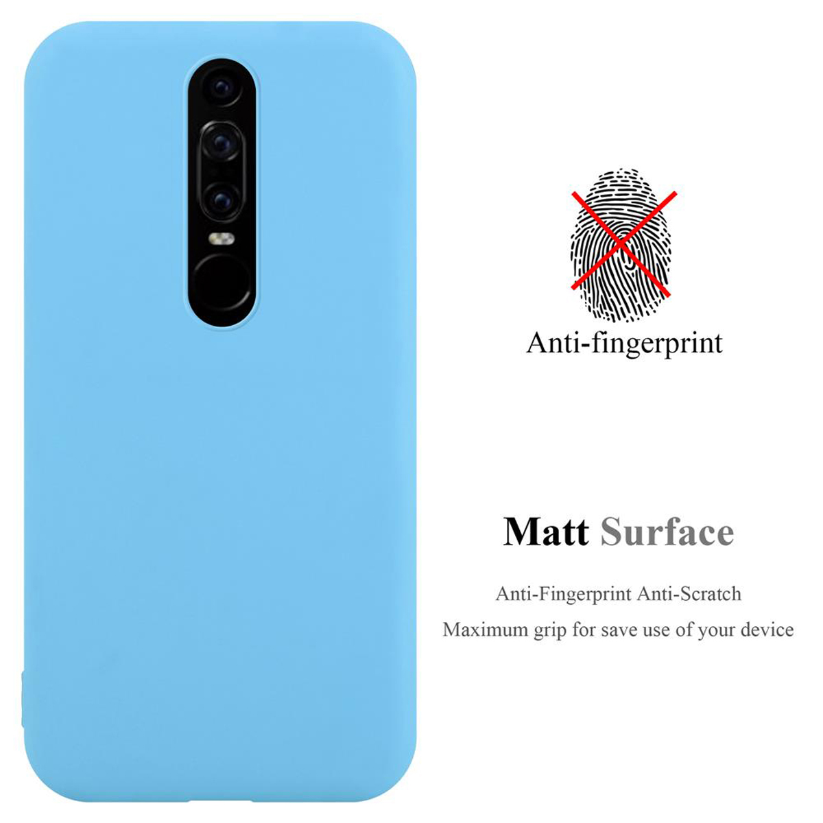 Backcover, Candy Hülle Huawei, CADORABO RS, Style, CANDY MATE TPU BLAU im