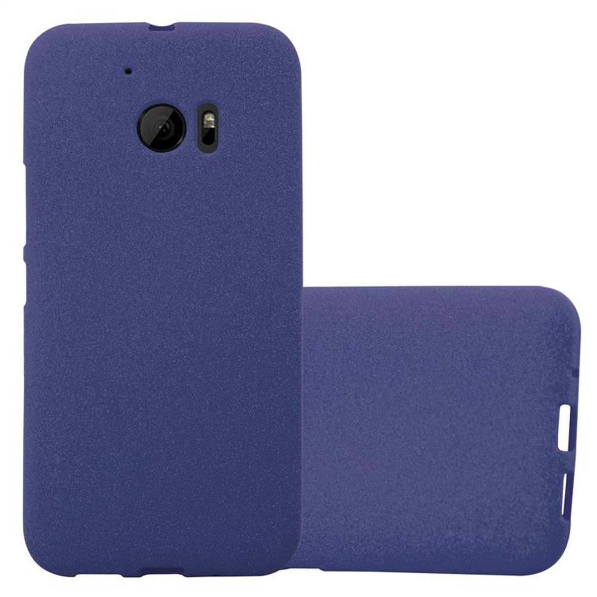 CADORABO TPU Frosted FROST Backcover, Schutzhülle, ONE DUNKEL HTC, BLAU M10