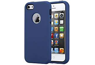 carcasa de móvil Funda rígida para móvil de plástico duro y TPU – Carcasa Híbrida;CADORABO, Apple, iPhone 5 / iPhone 5S / iPhone SE, azul oscuro