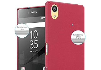 carcasa de móvil  - Funda rígida para móvil de plástico duro – Carcasa Hard Cover protección CADORABO, Sony, Xperia Z5 Premium, frosty rojo