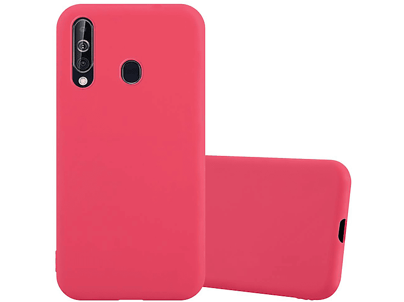 CADORABO Hülle im Style, Galaxy Backcover, Candy CANDY Samsung, TPU / A60 M40, ROT