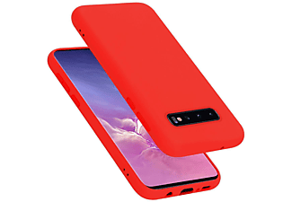 carcasa de móvil  - Funda flexible para móvil - Carcasa de TPU Silicona ultrafina CADORABO, Samsung, Galaxy S10 PLUS, liquid rojo