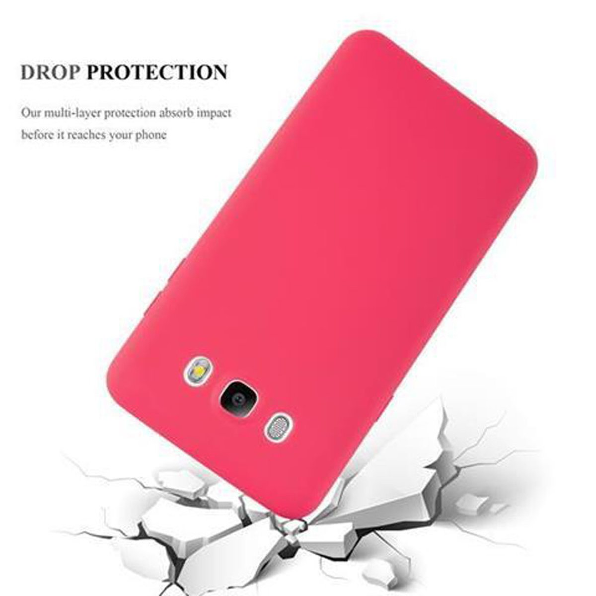 J5 Backcover, Hülle Style, TPU Galaxy Samsung, CADORABO CANDY 2016, im ROT Candy