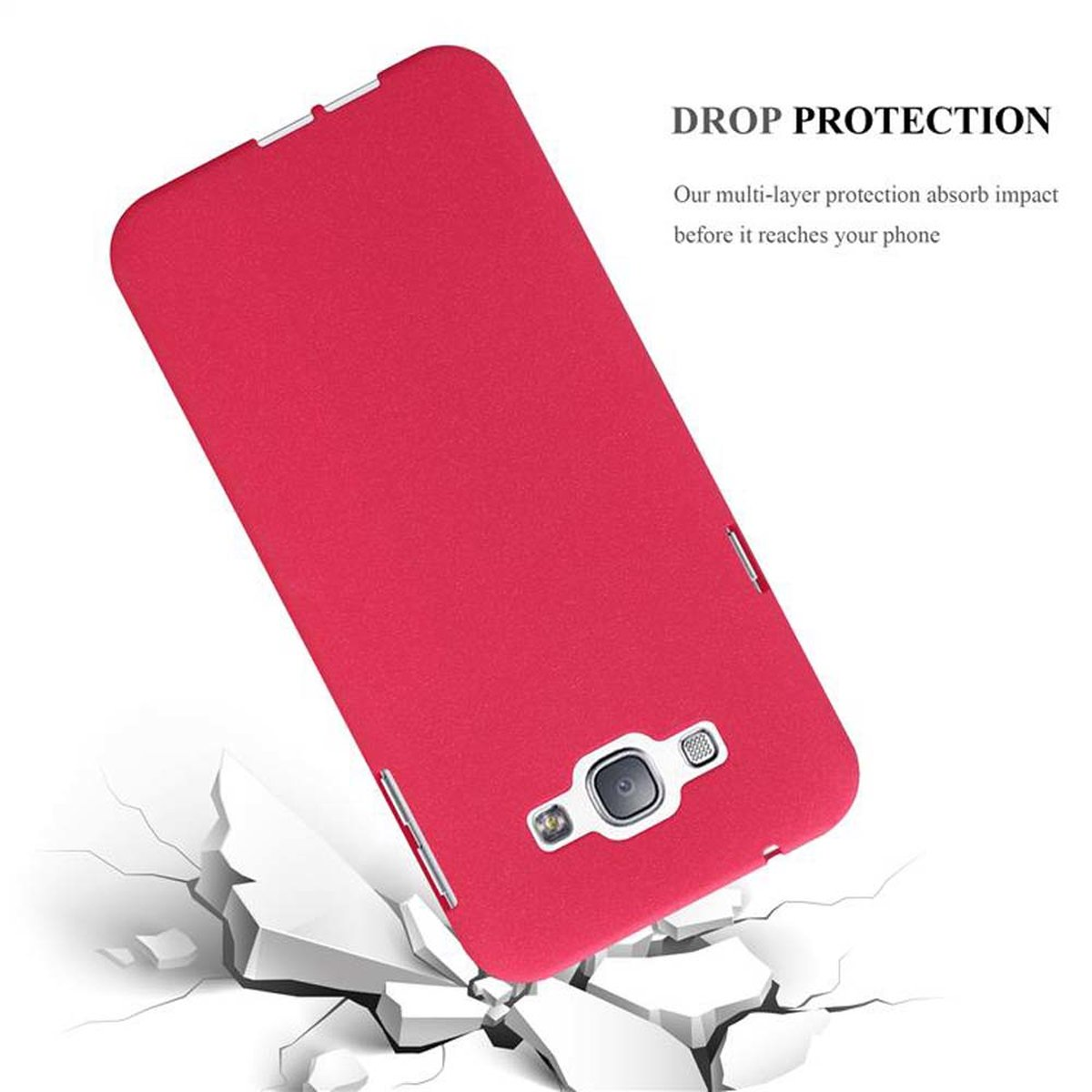 CADORABO Frosted TPU Schutzhülle, ROT FROST 2015, Galaxy A8 Samsung, Backcover,