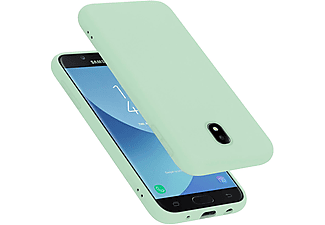 carcasa de móvil  - Funda flexible para móvil - Carcasa de TPU Silicona ultrafina CADORABO, Samsung, Galaxy J7 2017 / J7 PRO, liquid verde claro