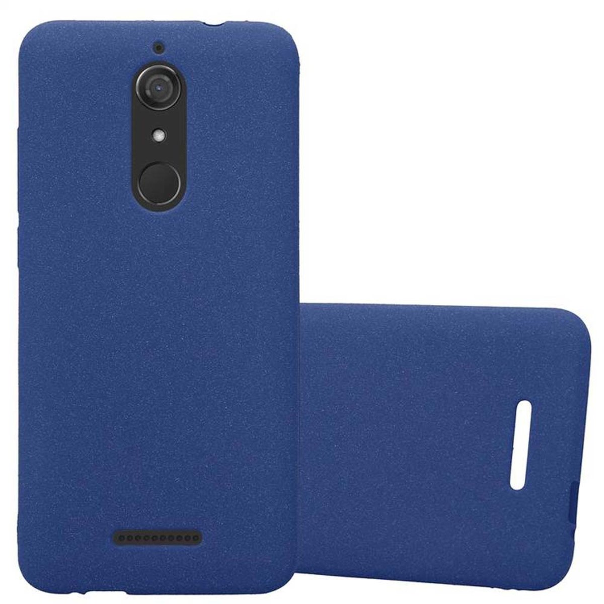 CADORABO TPU WIKO, VIEW, FROST Backcover, DUNKEL Frosted BLAU Schutzhülle