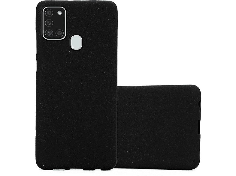 A21s, Galaxy Frosted SCHWARZ TPU Samsung, Backcover, FROST Schutzhülle, CADORABO