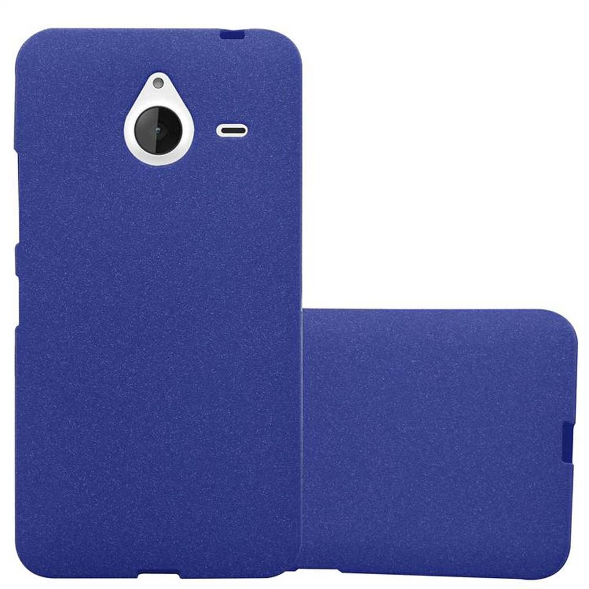 TPU DUNKEL 640 FROST Lumia Backcover, Schutzhülle, Nokia, CADORABO Frosted XL, BLAU