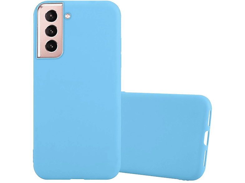 CADORABO Hülle im CANDY 5G, Samsung, S21 Candy Galaxy TPU BLAU Style, Backcover