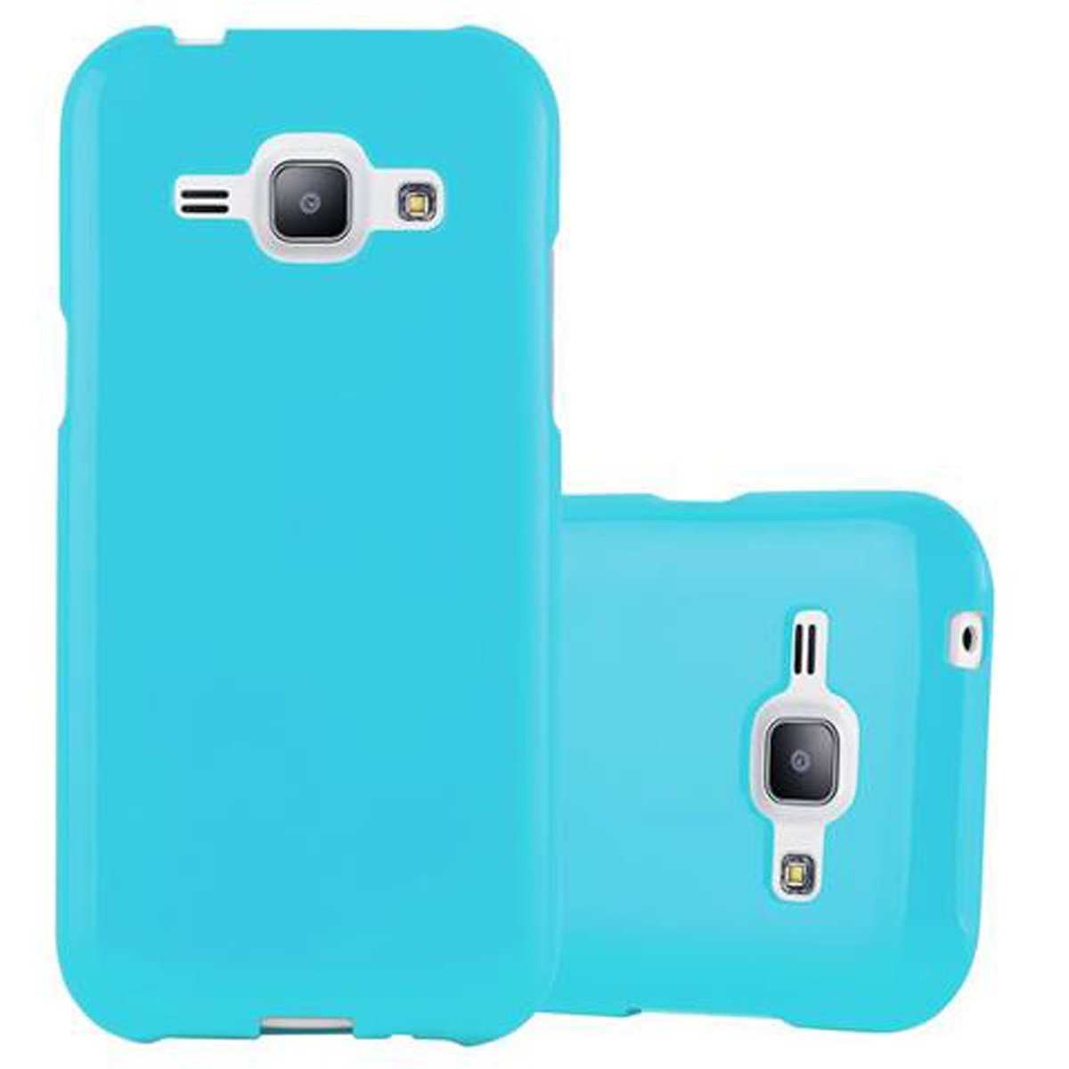 CADORABO Galaxy HELL Handyhülle, Backcover, J1 JELLY 2015, Samsung, TPU Jelly BLAU