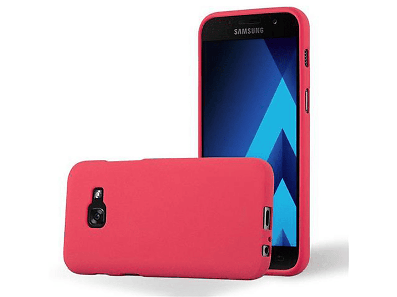 2017, ROT Samsung, Frosted CADORABO Galaxy A5 TPU FROST Backcover, Schutzhülle,