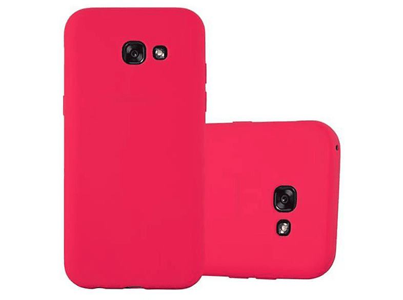CADORABO Hülle im TPU Candy Style, Backcover, Samsung, Galaxy A3 2017, CANDY ROT