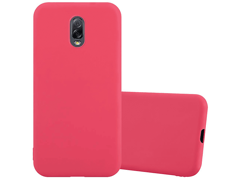 CADORABO Hülle im TPU Candy Style, Backcover, Samsung, Galaxy J7 PLUS / C8, CANDY ROT