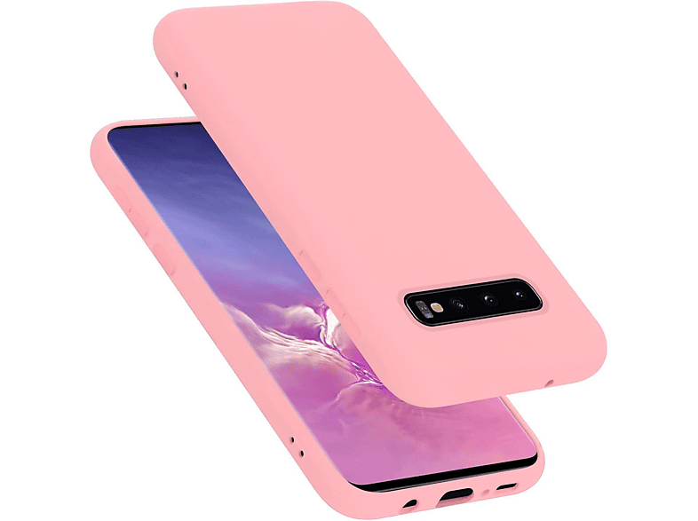 im Galaxy Case LIQUID Samsung, Style, Backcover, 5G, PINK CADORABO Hülle Liquid Silicone S10