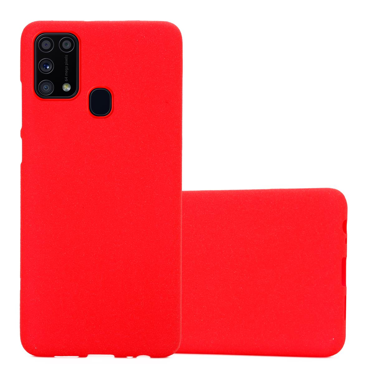 CADORABO TPU Frosted Schutzhülle, Backcover, M31, ROT FROST Galaxy Samsung