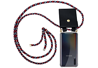 carcasa de móvil  - Funda flexible para móvil - Carcasa de TPU Silicona ultrafina CADORABO, Samsung, Galaxy A50, rojo azul blanco