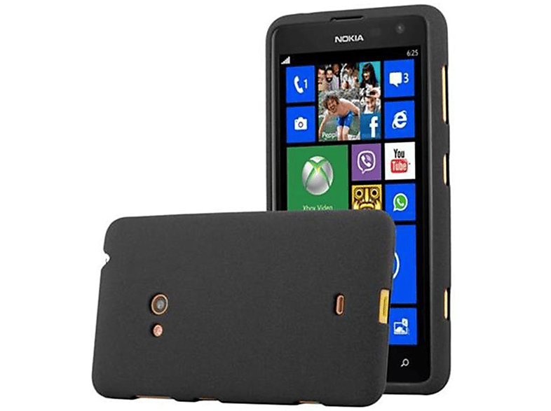 Nokia, Backcover, TPU CADORABO 625, Lumia Frosted SCHWARZ FROST Schutzhülle,
