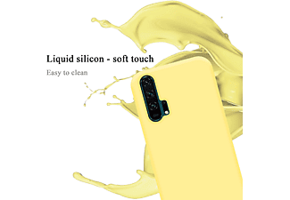 carcasa de móvil  - Funda flexible para móvil - Carcasa de TPU Silicona ultrafina CADORABO, Honor, 20 PRO, liquid amarillo