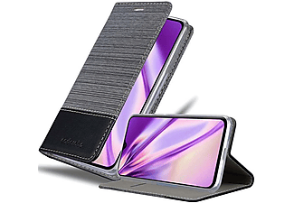 carcasa de móvil  - Funda libro para Móvil - Carcasa protección resistente de estilo libro CADORABO, Xiaomi, Mi 9, gris negro