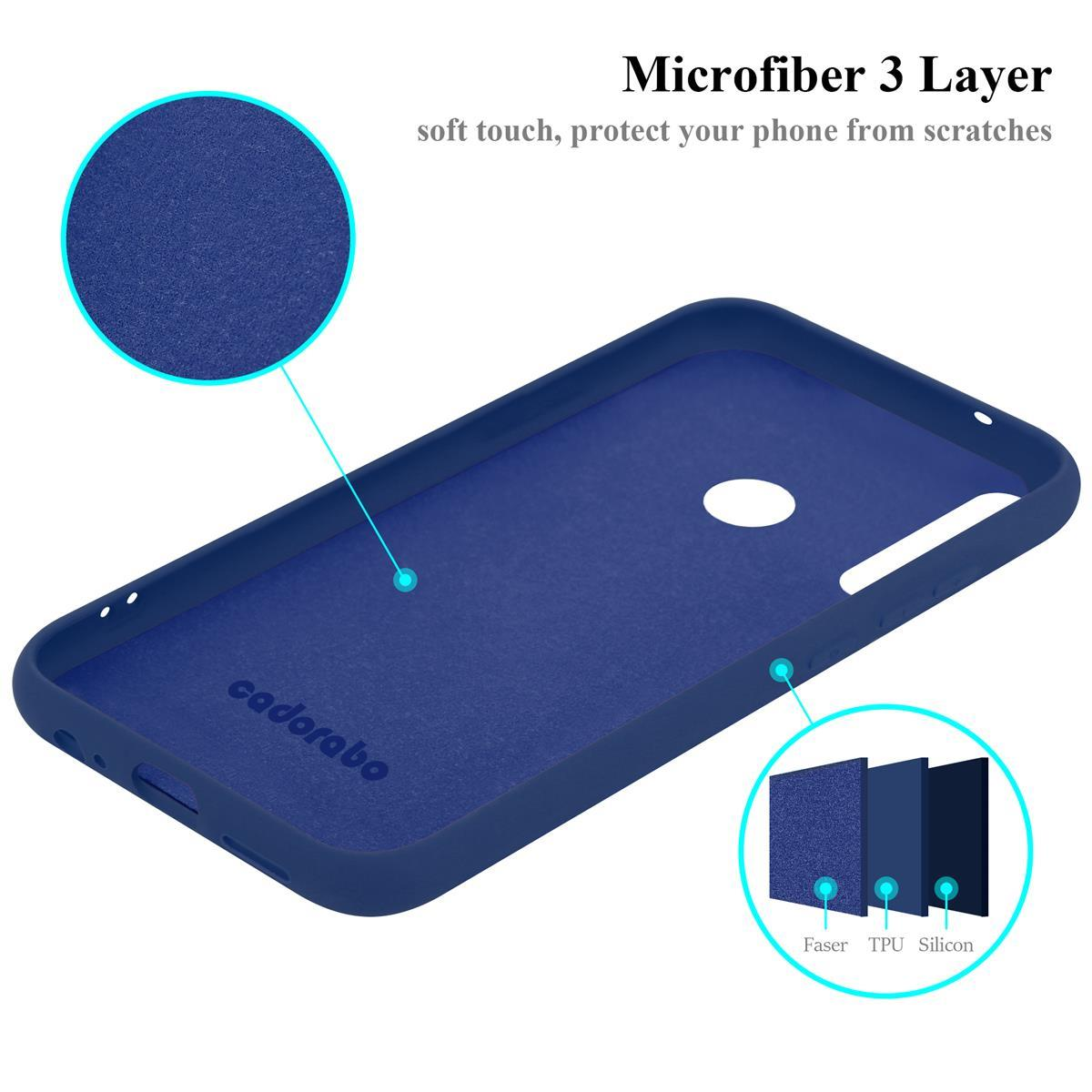 BLAU Backcover, im LIQUID Huawei, Case Hülle P40 LITE Silicone Liquid E, CADORABO Style,