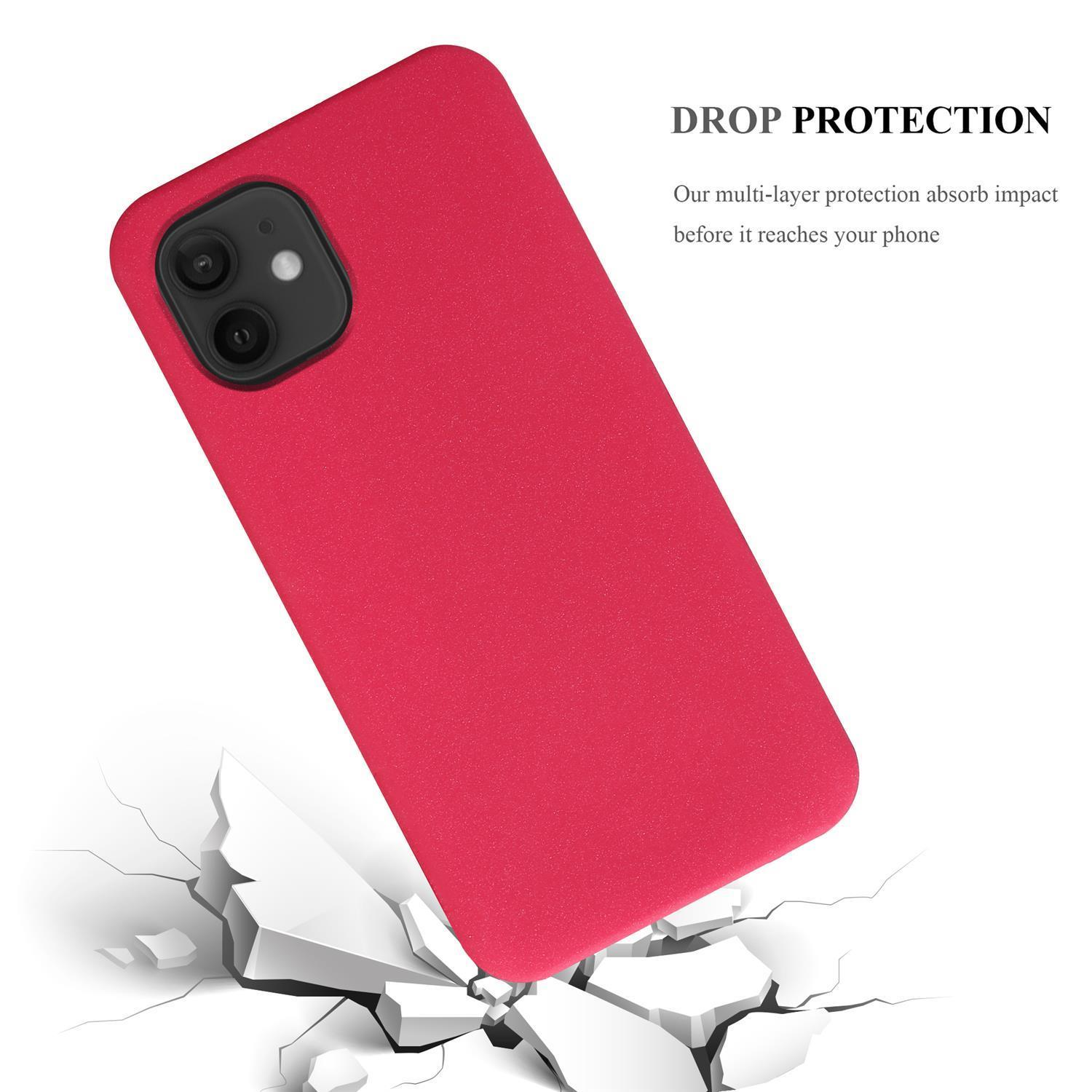 Frosted / Backcover, ROT Schutzhülle, 12 TPU PRO, Apple, 12 CADORABO iPhone FROST