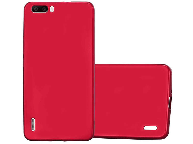 CADORABO TPU Matt Metallic 6 METALLIC Honor, ROT Hülle, Backcover, PLUS