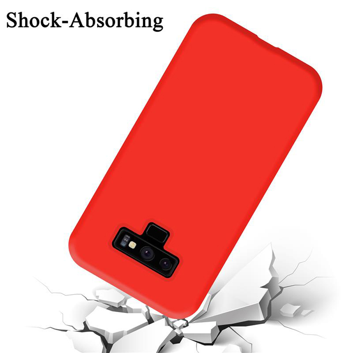 LIQUID Backcover, 9, ROT Galaxy CADORABO Case Liquid Silicone Hülle Samsung, NOTE im Style,