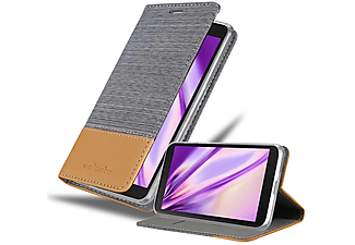 carcasa de móvil  - Funda libro para Móvil - Carcasa protección resistente de estilo libro CADORABO, Samsung, Galaxy Xcover 5, gris claro 80