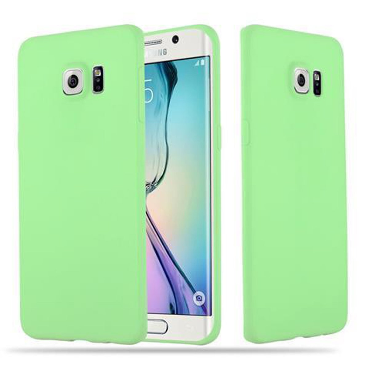 CADORABO Hülle im TPU Candy PASTELL CANDY GRÜN Style, Backcover, Samsung, Galaxy S6 EDGE