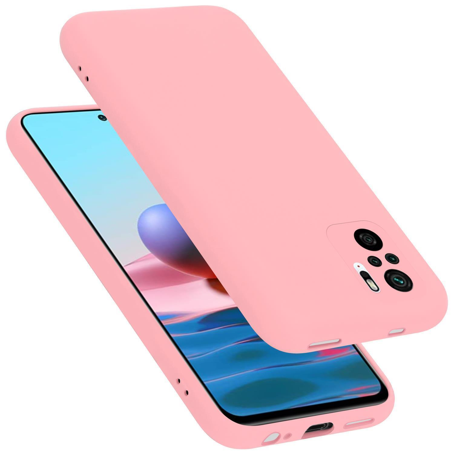 CADORABO RedMi RedMi Liquid Hülle 4G Silicone Backcover, 10 10S, Xiaomi, LIQUID NOTE Case / PINK im Style, NOTE