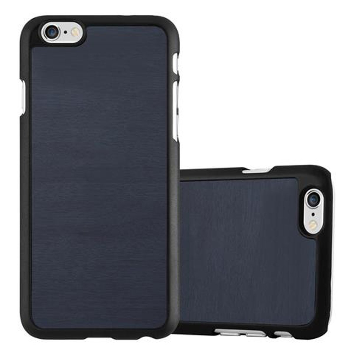 CADORABO Hülle Hard 6 iPhone Apple, BLAU Woody Case / Style, 6S, WOODY Backcover