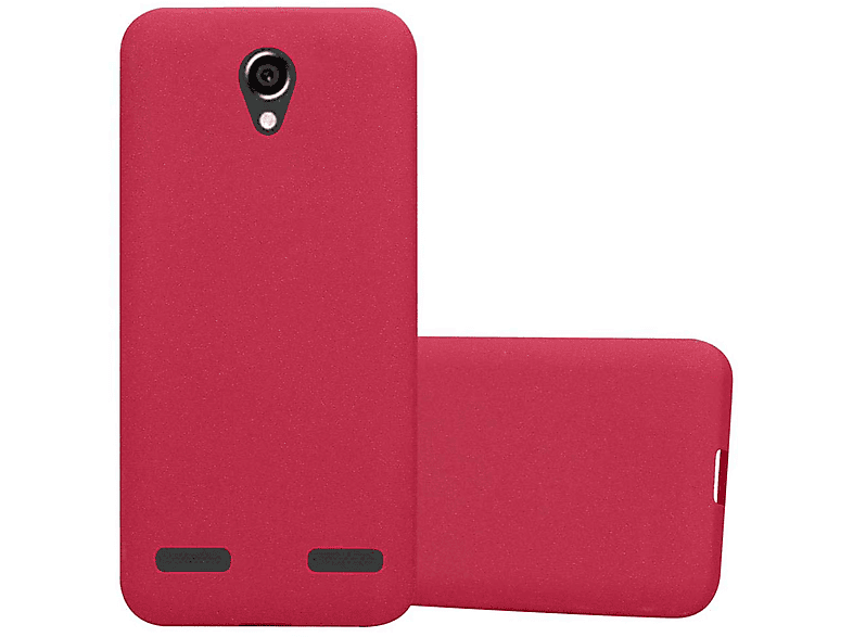 ZTE, L7, Blade CADORABO Schutzhülle, Backcover, FROST Frosted ROT TPU