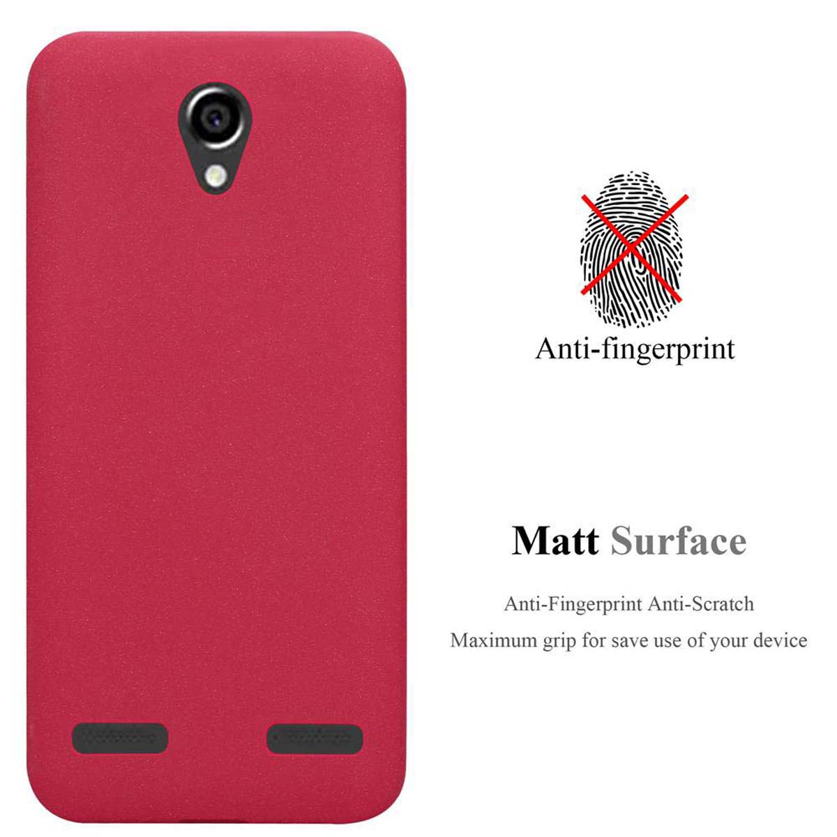 Frosted CADORABO L7, TPU ROT Backcover, Schutzhülle, ZTE, FROST Blade
