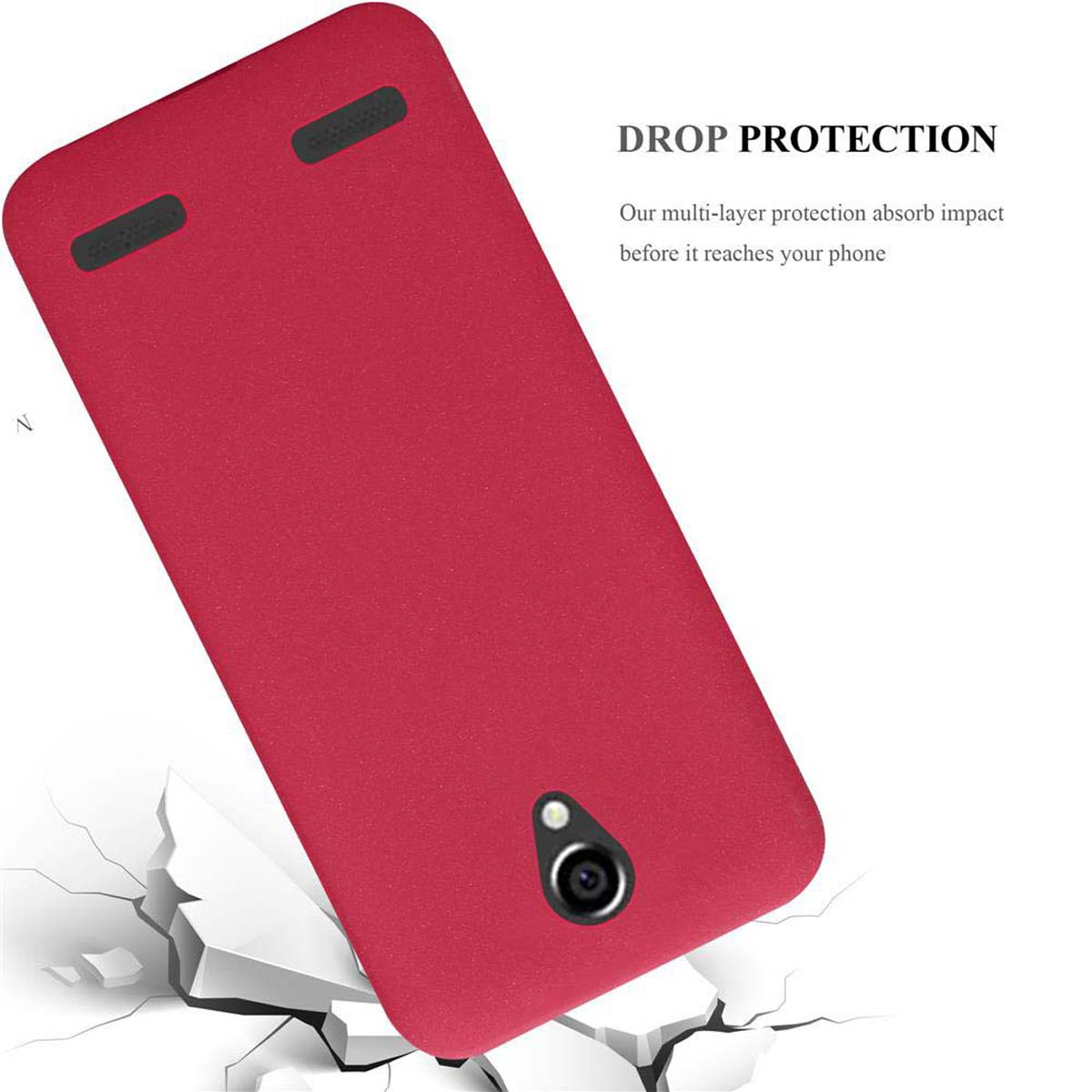 Frosted CADORABO L7, TPU ROT Backcover, Schutzhülle, ZTE, FROST Blade