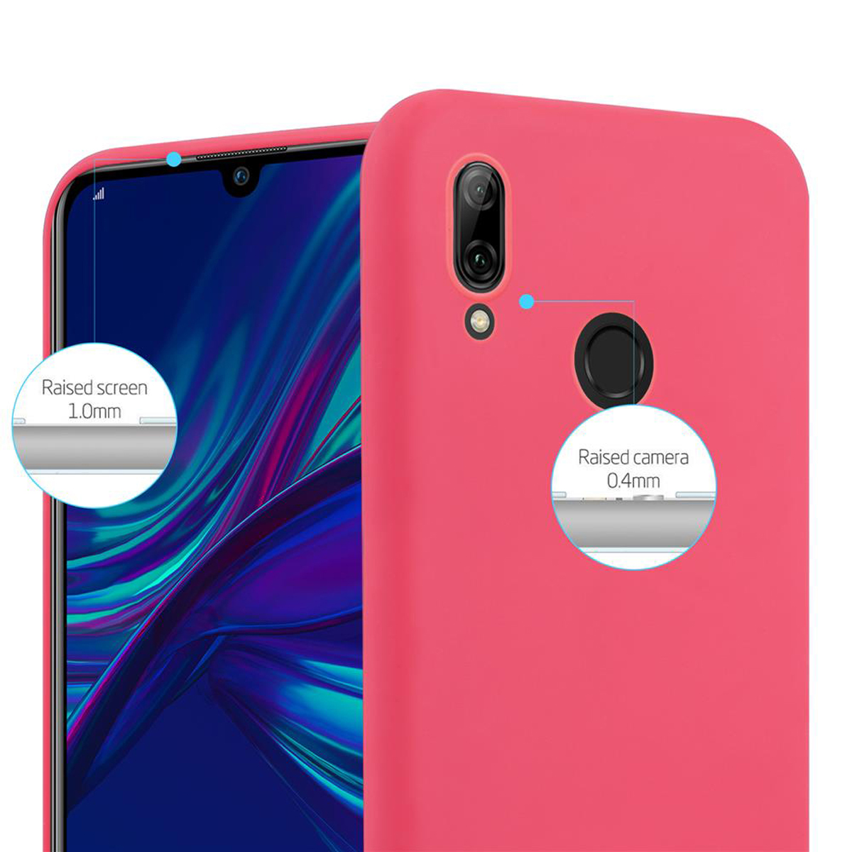 im / LITE 2019, ROT Style, P CADORABO Huawei TPU SMART Hülle Candy 10 Honor, CANDY Backcover,