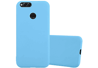 carcasa de móvil  - Funda flexible para móvil - Carcasa de TPU Silicona ultrafina CADORABO, Honor, 7x, candy azul