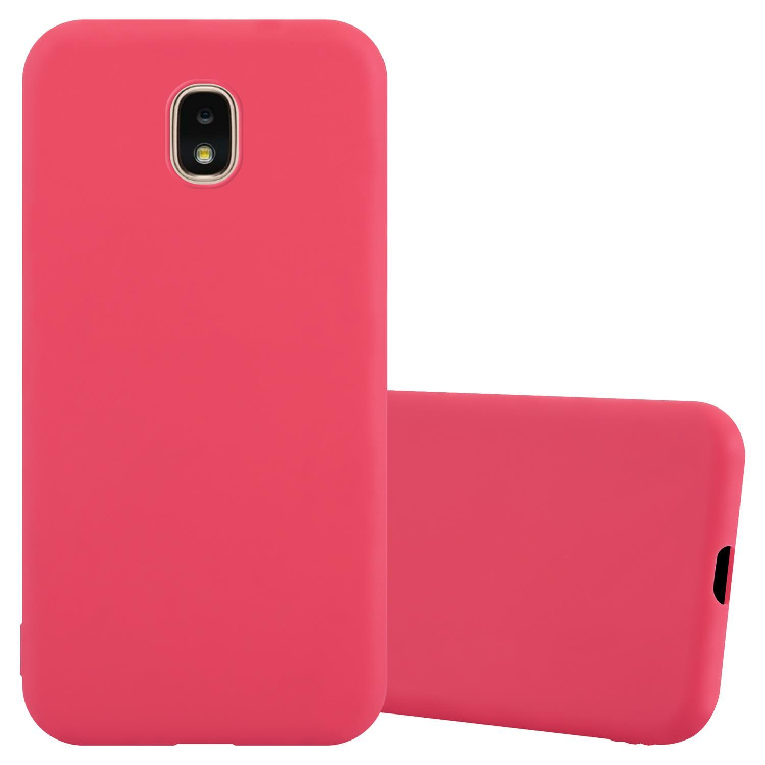 CADORABO Hülle im Samsung, ROT CANDY Style, J3 2018, Backcover, TPU Candy Galaxy