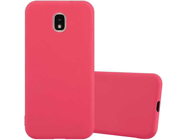 CADORABO Hülle im TPU Candy Style, Backcover, Samsung, Galaxy J3 2018, CANDY ROT